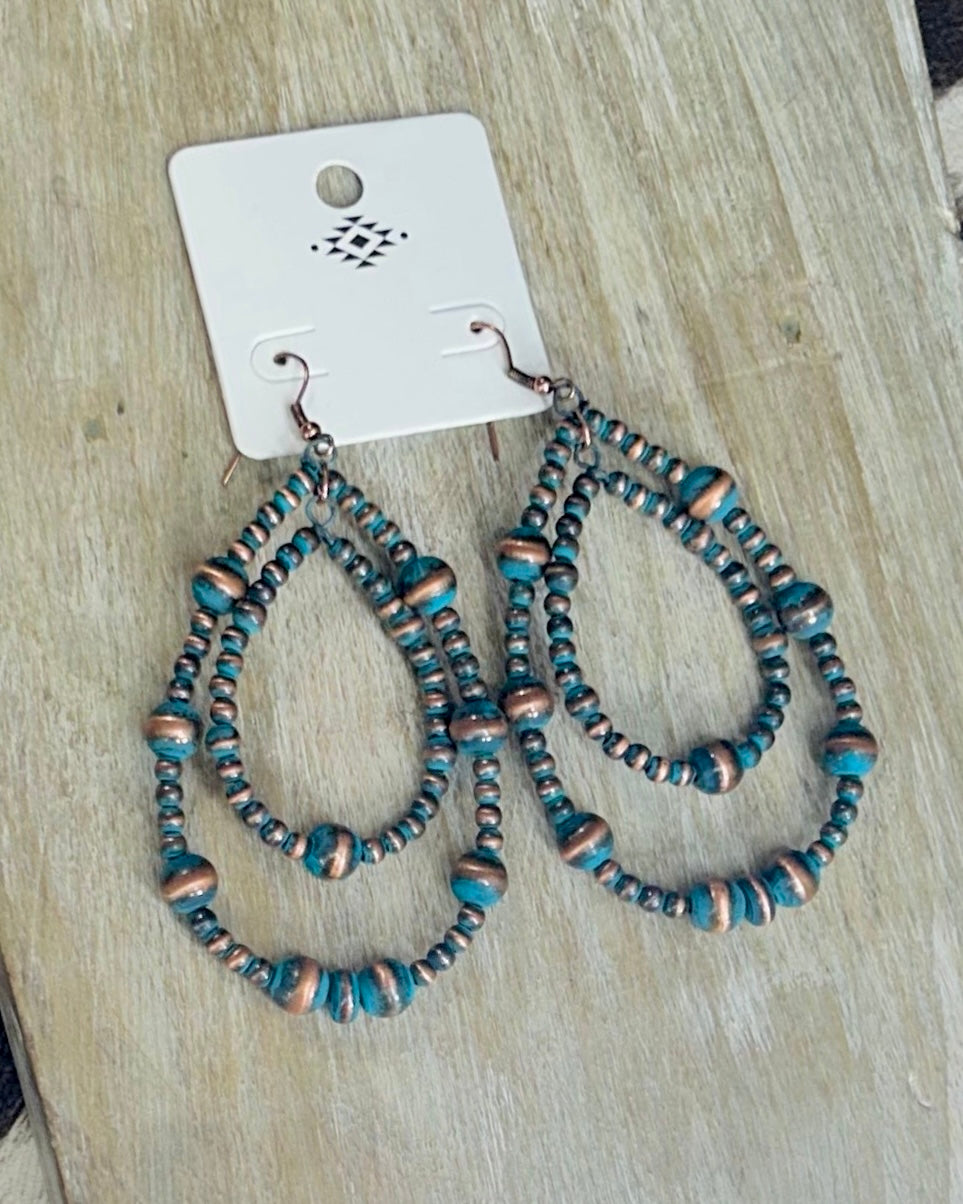 Patina Navajo Pearl Dangles