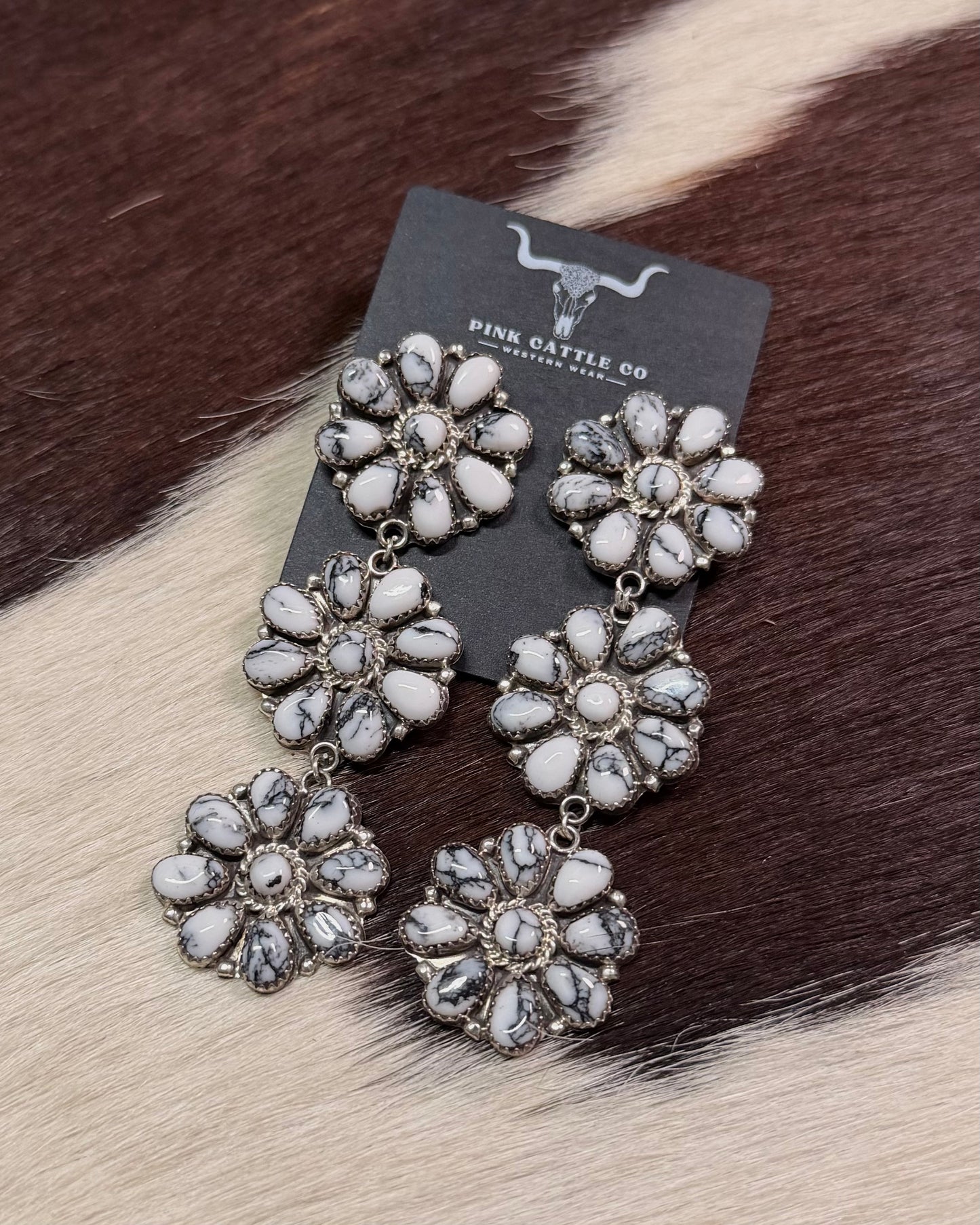 Tri Cluster Dangle Earrings *Native