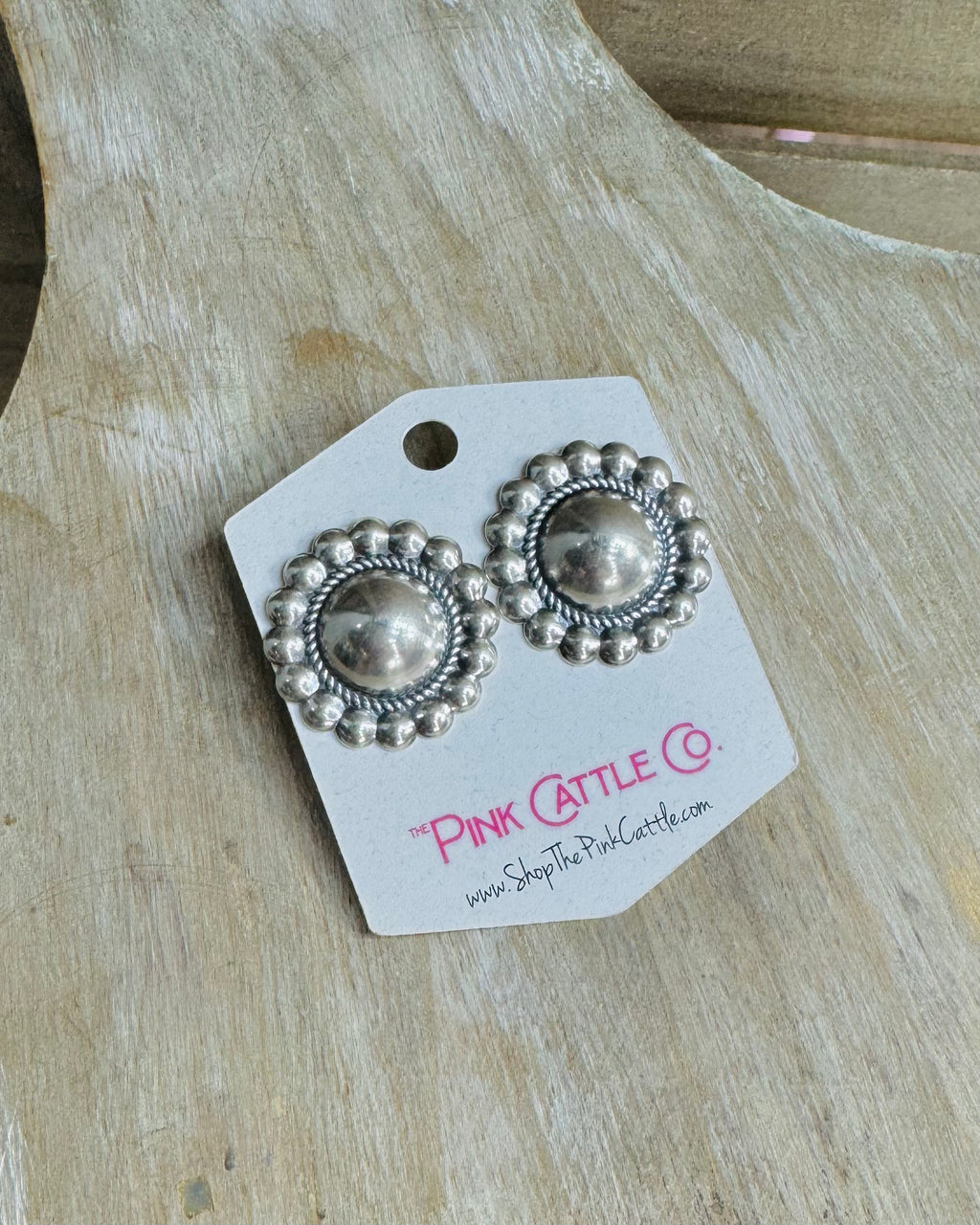 Sterling Silver Concho Studs