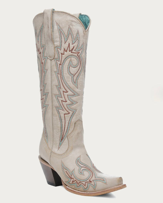 Eliza Bone Embroidered Boots by Corral