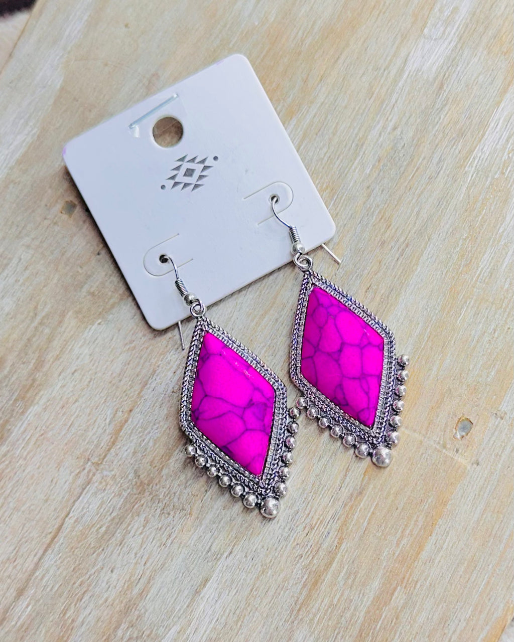 Pink Diamond Western Earrings