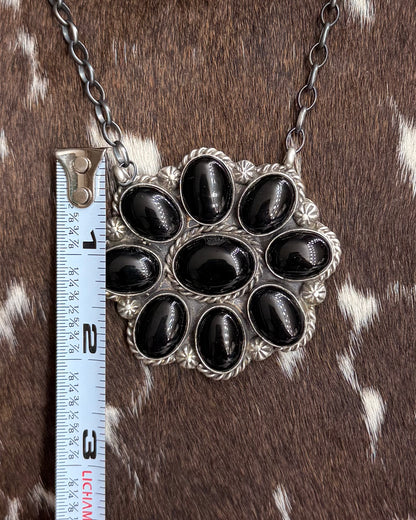 Black Onyx Cluster Necklace *Native