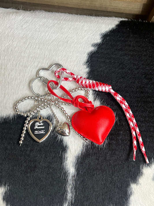 Red Heart Bag Charm