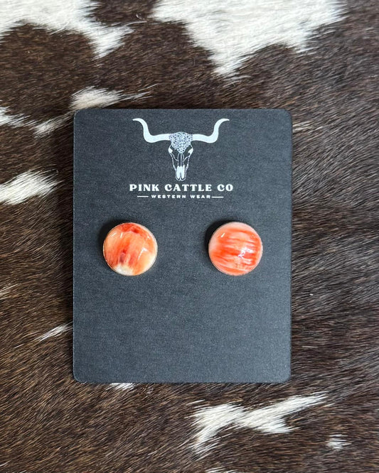 Orange Spiny Simple Studs