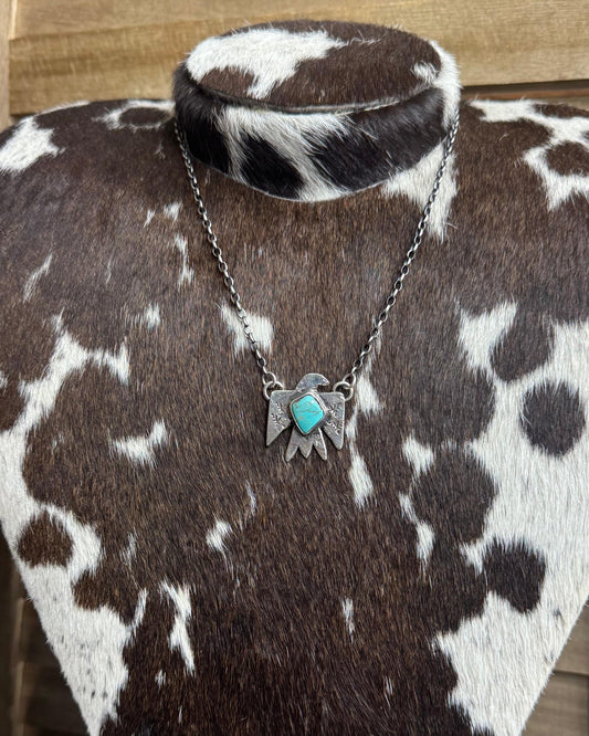 17” Kingman Thunderbird Necklace *Native