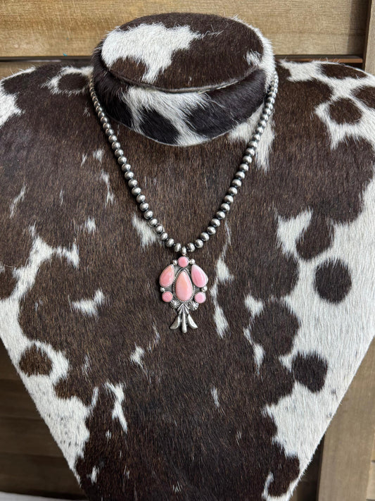 Pink Conch Pearl Necklace *Native