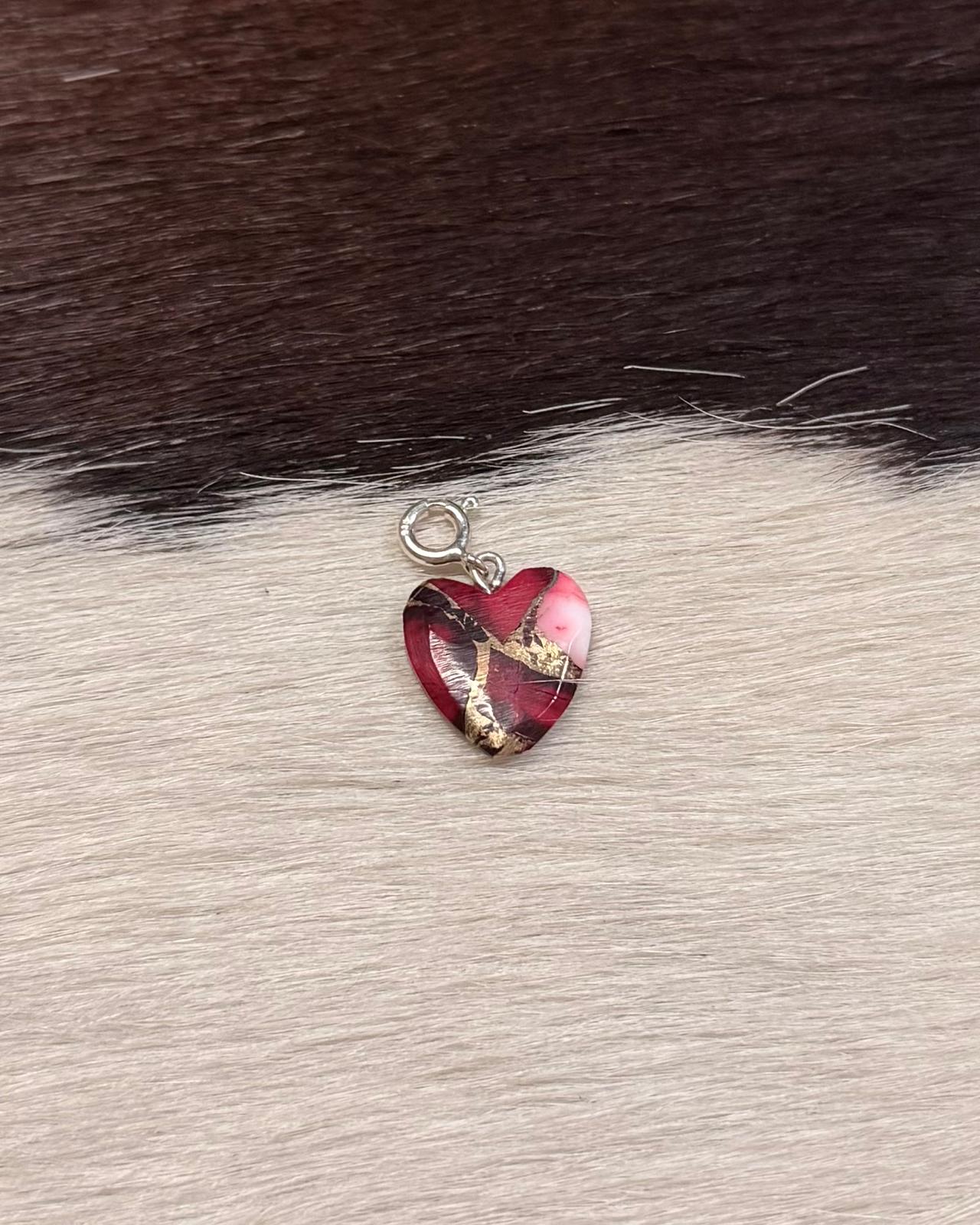Heart Rose Dahlia Charm