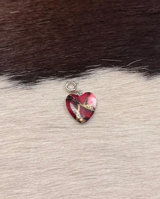 Heart Rose Dahlia Charm