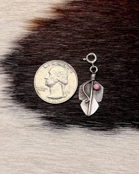 Pink Feather Charm