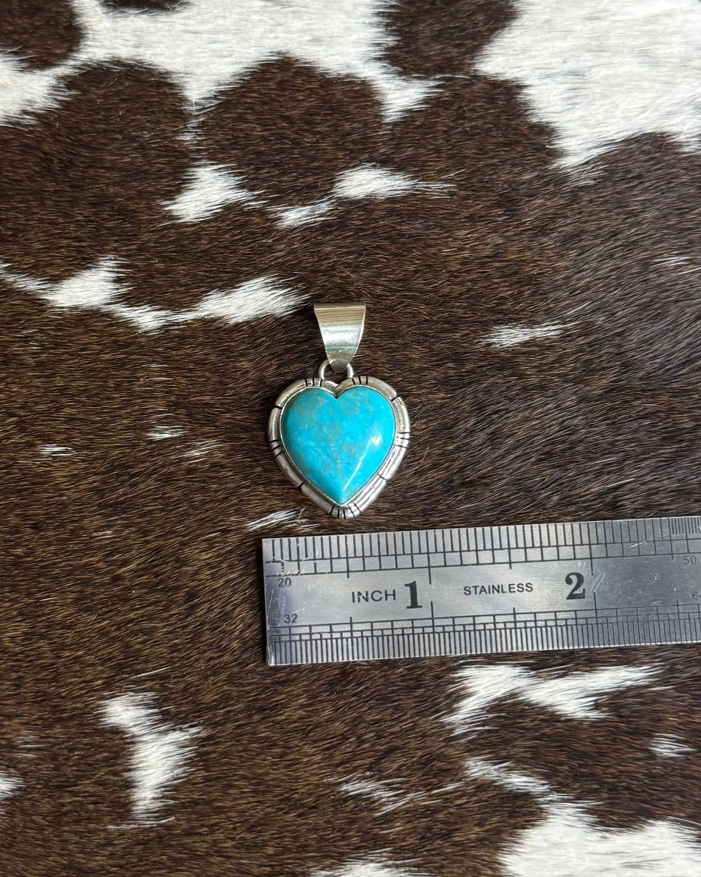Turquoise Heart Pendant *Native