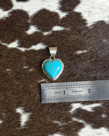 Turquoise Heart Pendant *Native