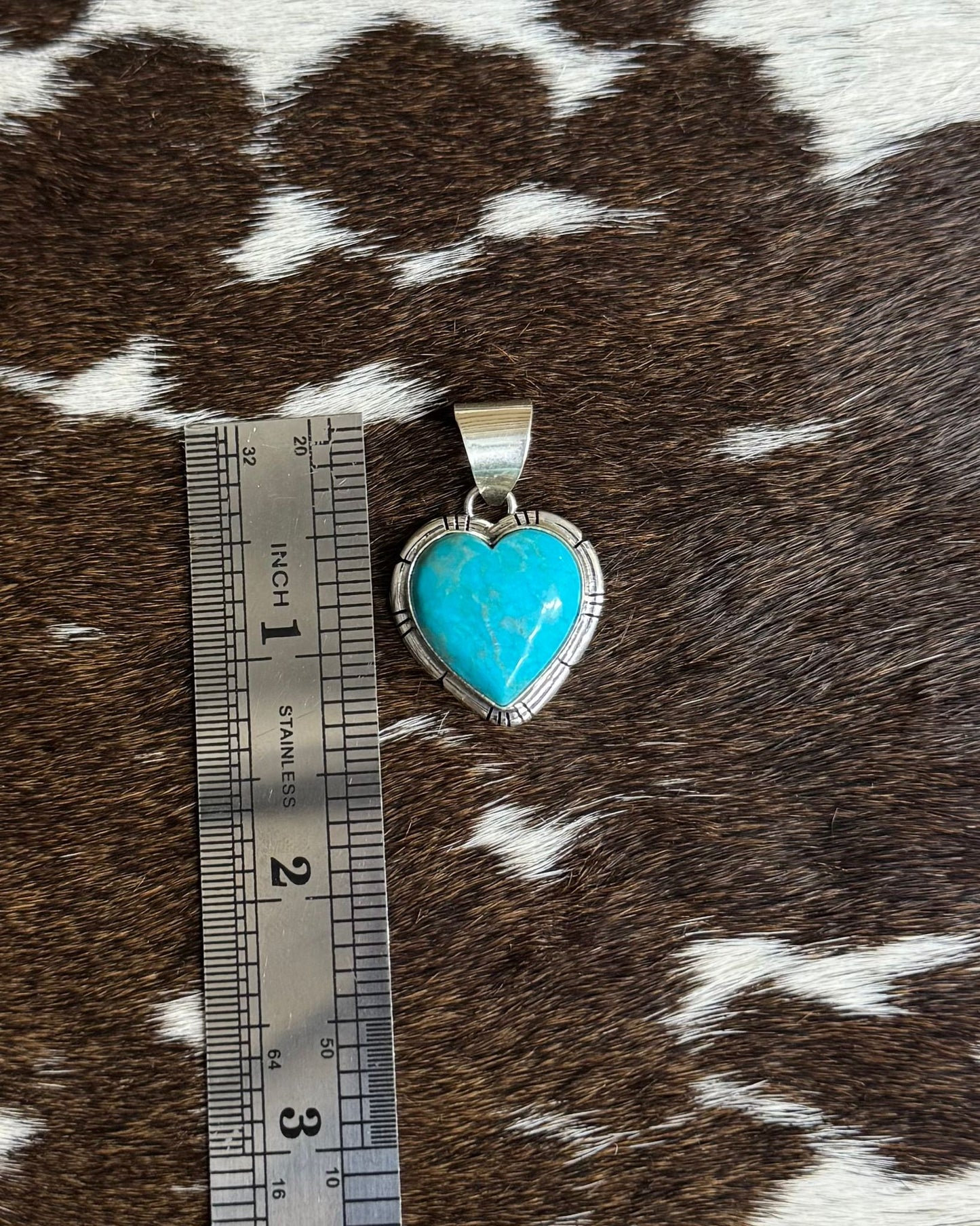 Turquoise Heart Pendant *Native