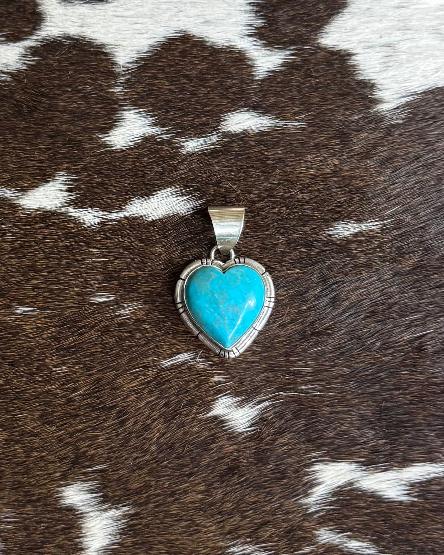 Turquoise Heart Pendant *Native