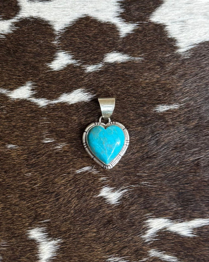 Turquoise Heart Pendant *Native