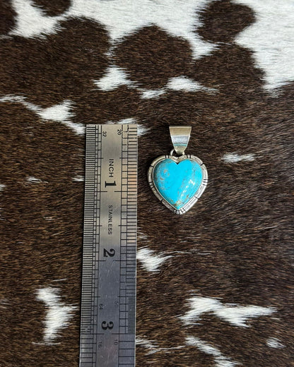 Turquoise Heart Pendant *Native