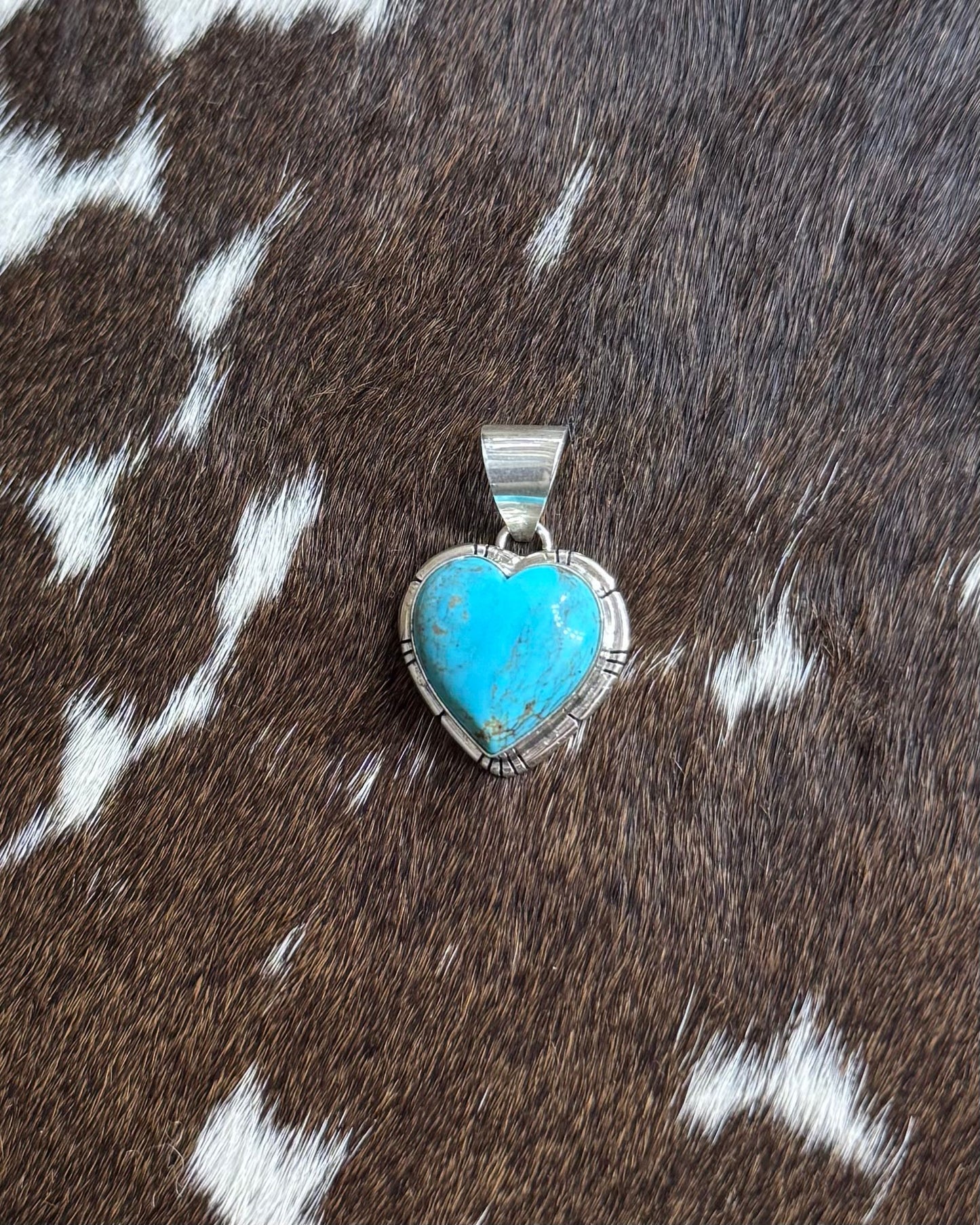 Turquoise Heart Pendant *Native