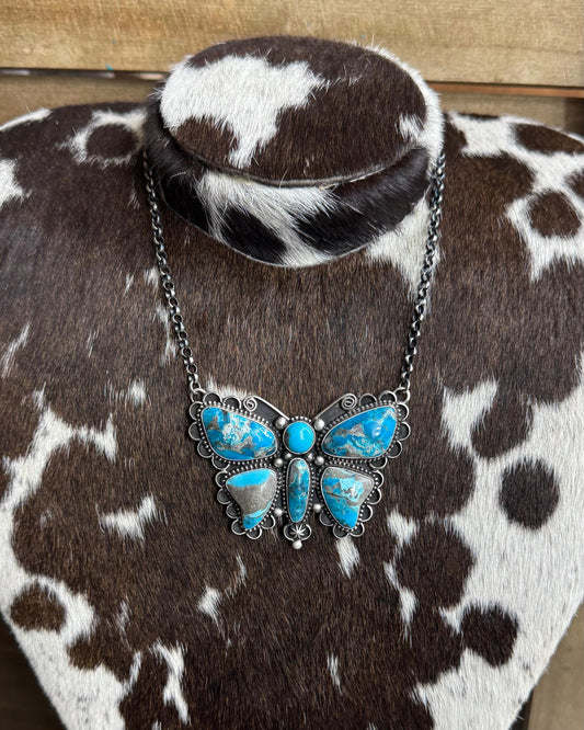 Turquoise Butterfly Necklace *Native