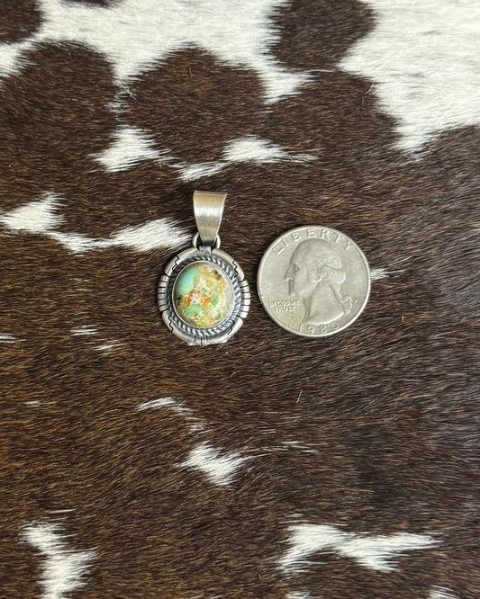 Simple Green Turquoise Pendant *Native