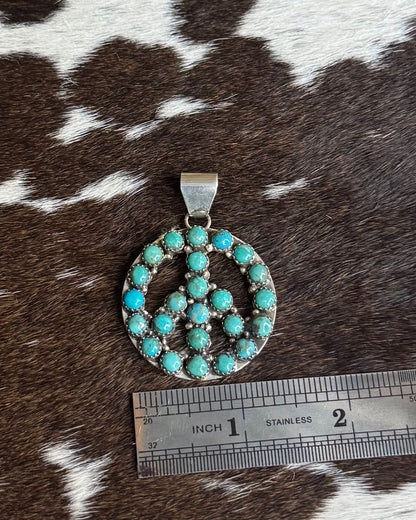 Turquoise Peace Pendant *Native