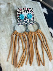 Leather Fringe Earrings