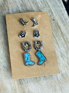 Western Stud Earring Set