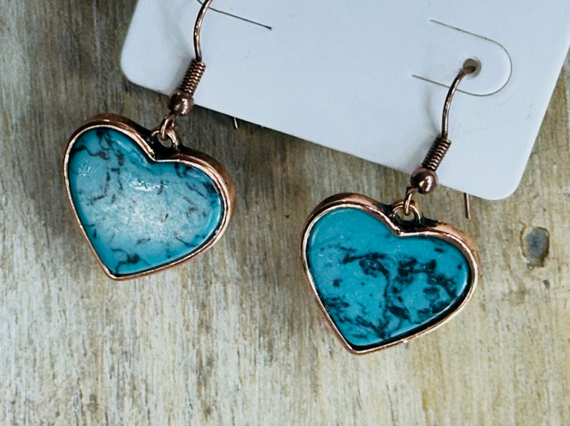 Copper Heart Dangle