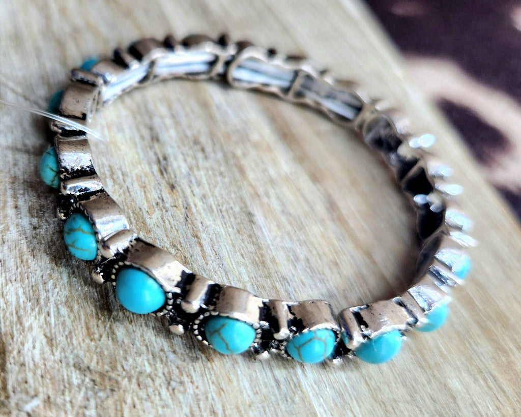 Stretch Turquoise small stone bracelet