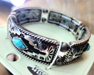 Silver Aztec Bracelet
