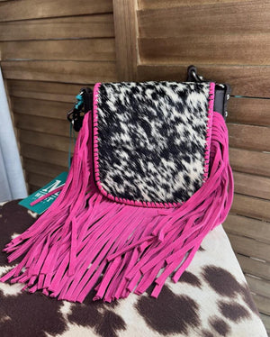 Montana West Pink Fringe Crossbody