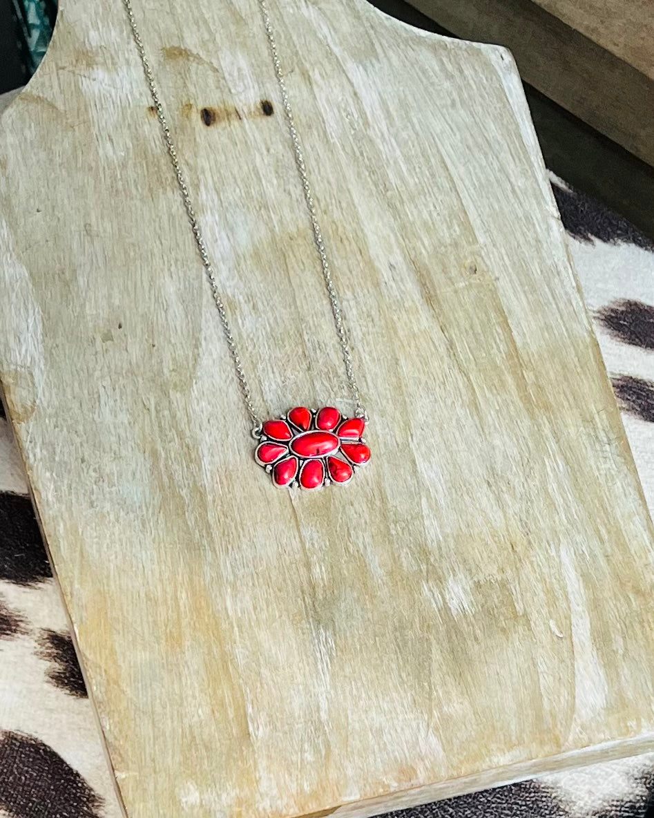 Red Concho Necklace