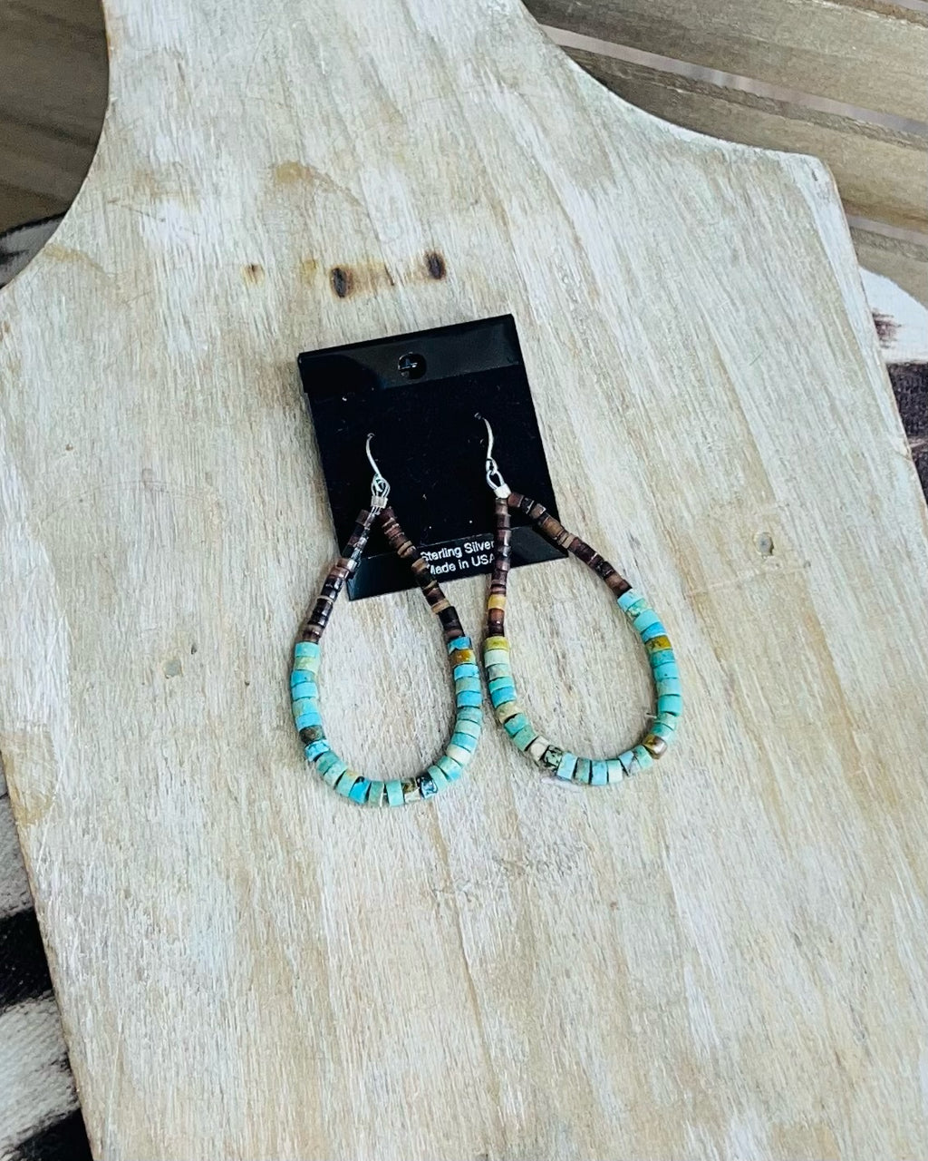 Genuine Turquoise Teardrop Earring *Sterling