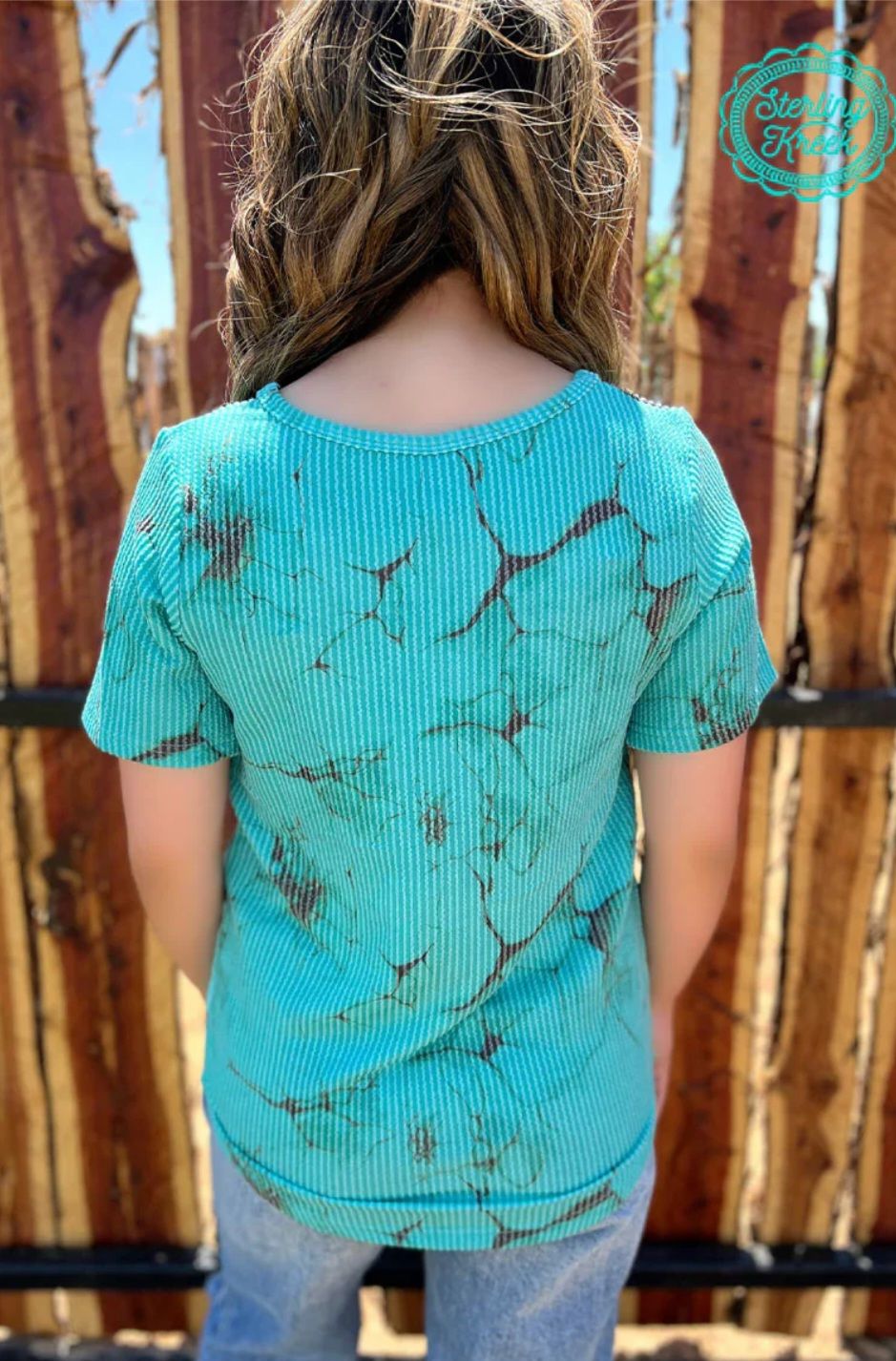 Turquoise Herd V-Neck Tee