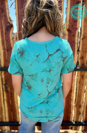 Turquoise Herd V-Neck Tee