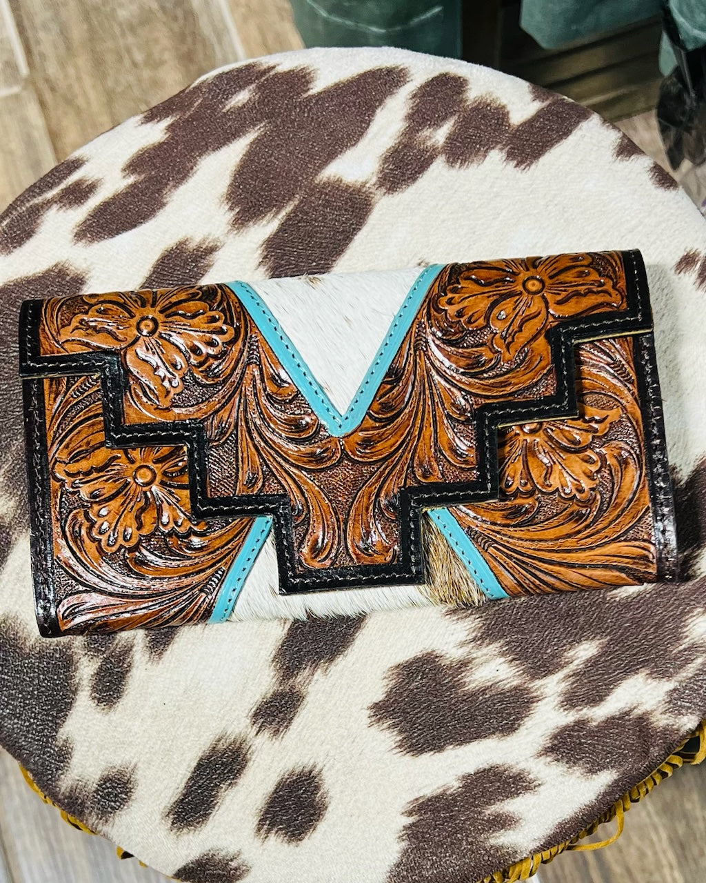 Tooled Leather Wallet *hide varies