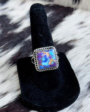 Purple Mojave Square Ring *Sz 7