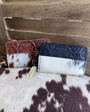 Mini Tooled Cowhide Wallet