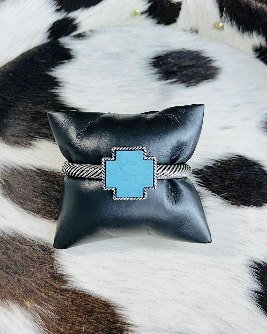 Cross Turquoise Cuff