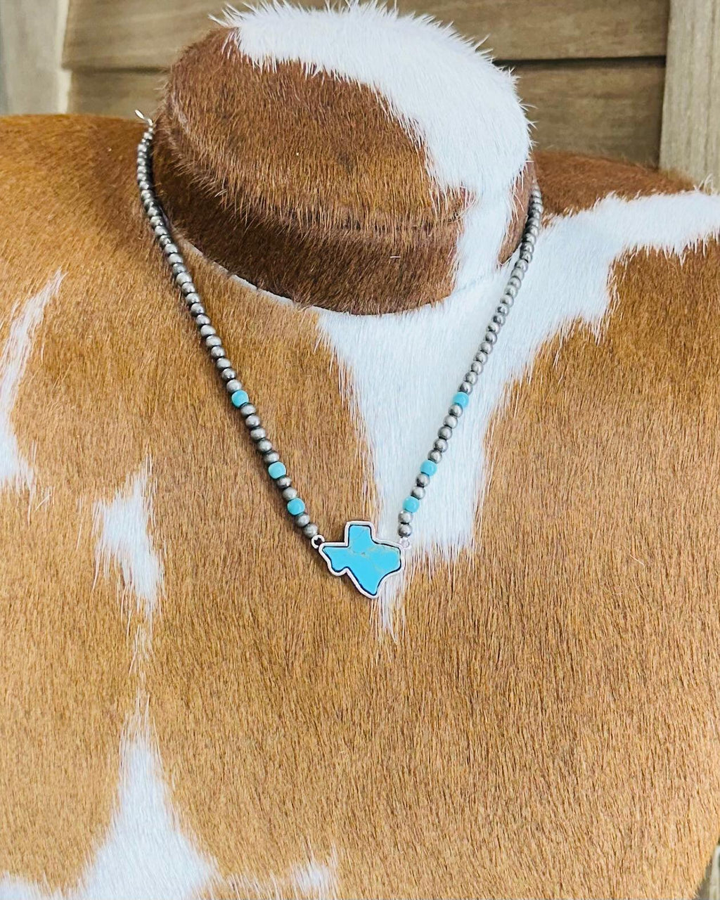 Texas Turquoise Pearl Necklace