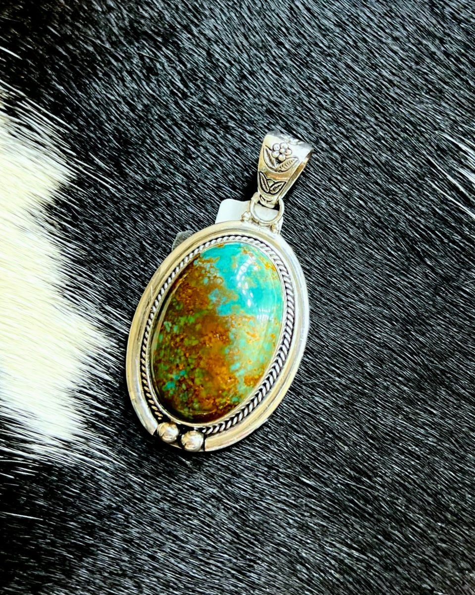 Kingman Turquoise Oval Pendant