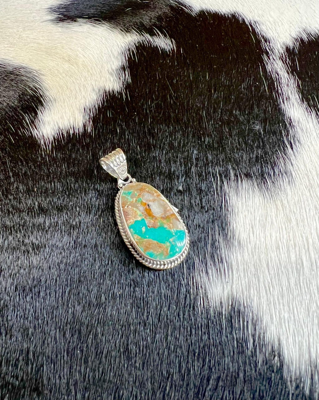 Turquoise Matrix Pendant