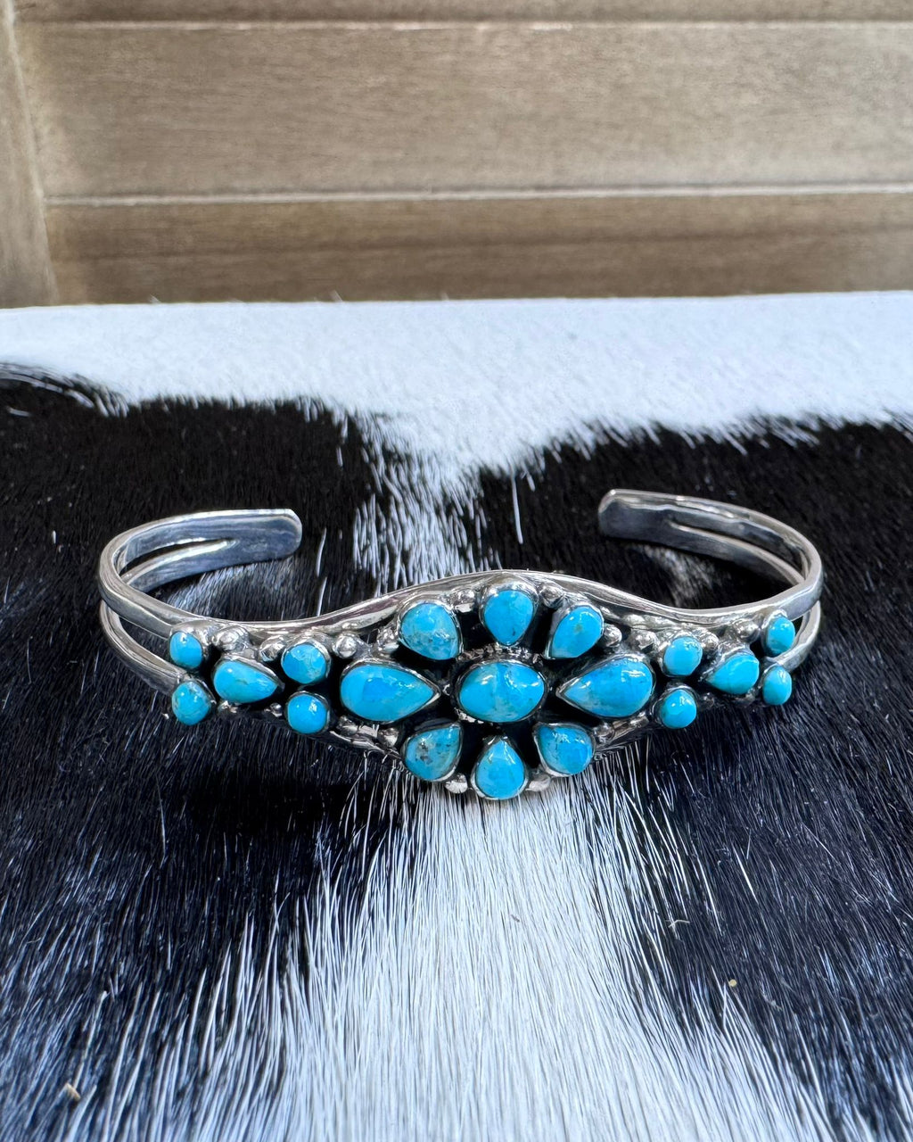 Full Cluster Turquoise Cuff