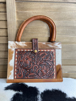 Tooled Cowhide Bible Cover