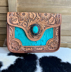 Mini AD Turquoise Stone Crossbody