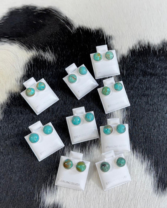 Turquoise Green Stone Studs *Stone Varies