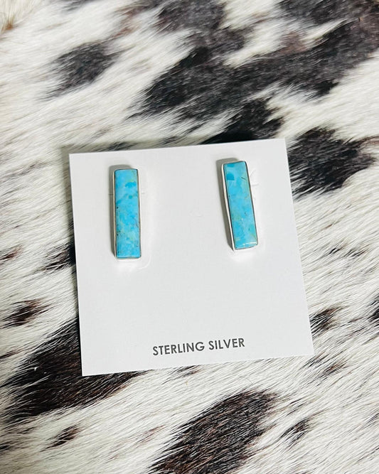 Turquoise Rectangular Studs