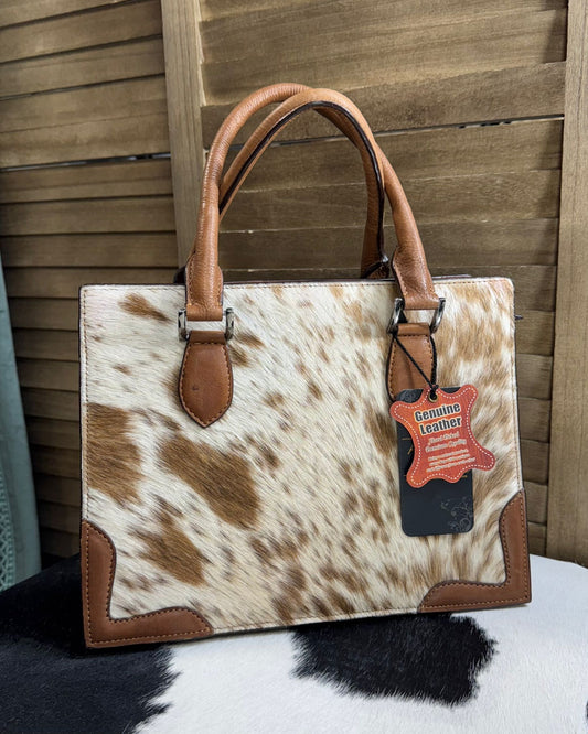 AD Light Brown Cowhide Tote