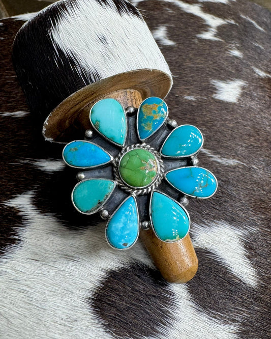 P.Yazzie Cluster Adjustable Ring