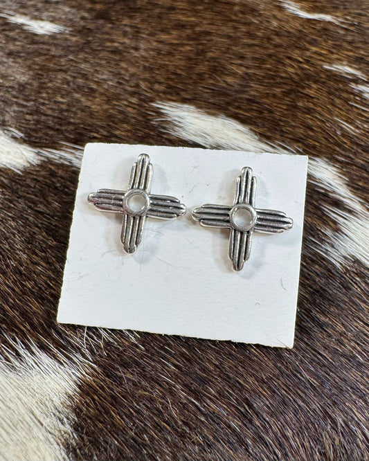 Sterling Silver Zia Post Studs