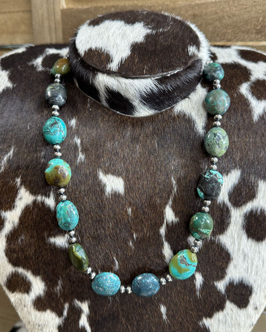 Chunky Turquoise Pearl Necklace