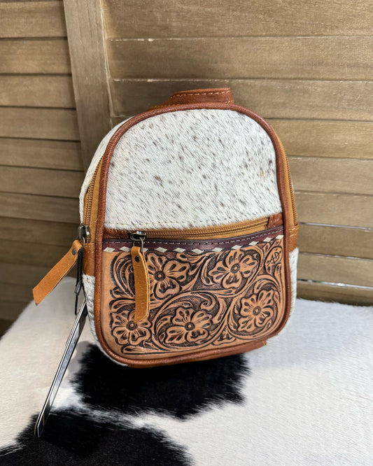 Mini AD Cowhide Backpack